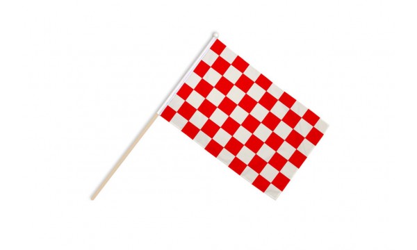 Red and White Check Hand Flags